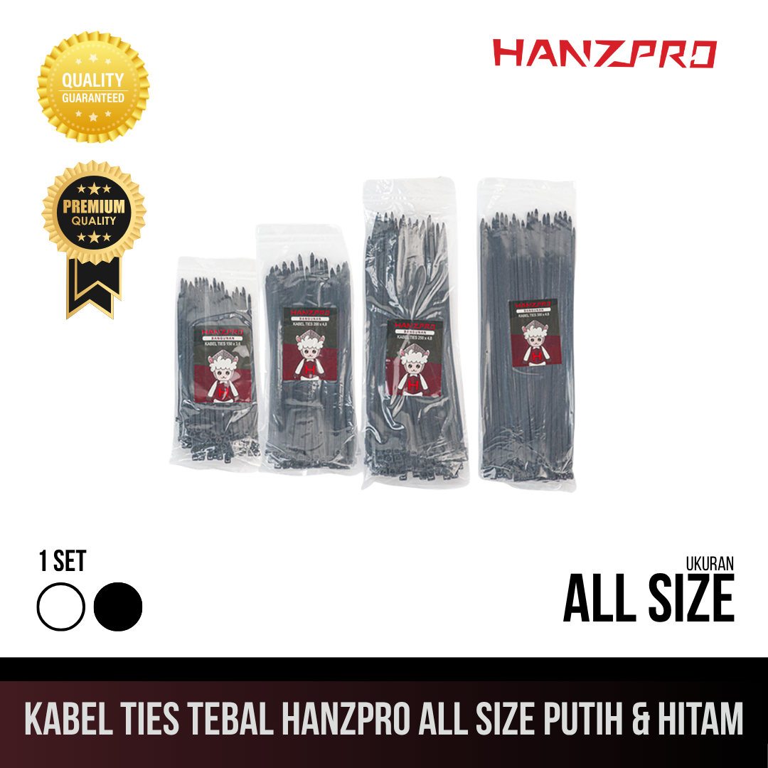 Kabel Ties Tebal All Size (Hitam & Putih)